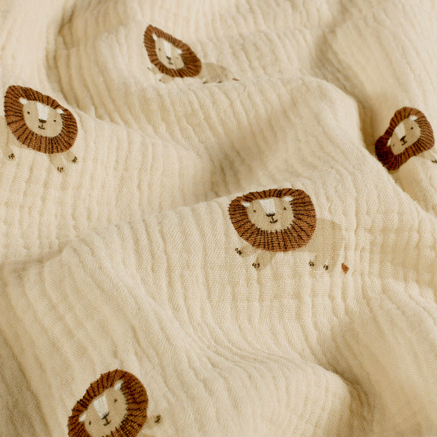 Musselin fabrik Löwen Beige