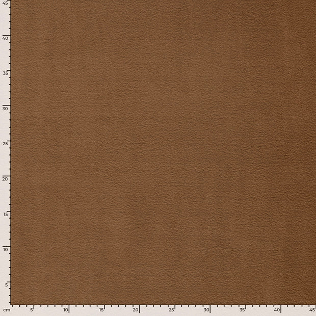 Polar Fleece fabric Unicolour Brown