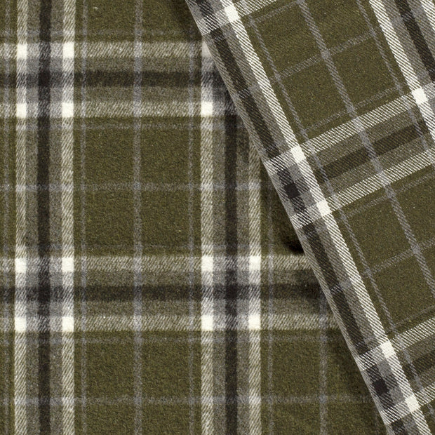 Jacquard fabric Checks brushed 