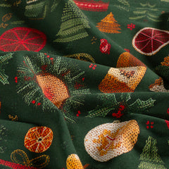 French Terry printed Christmas Black
