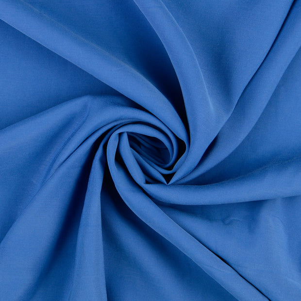 Viscose Poplin fabric Cobalt pre-washed 
