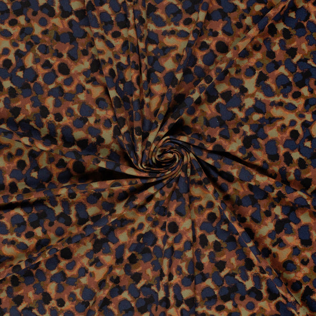 Viscose Vortex Jersey tissu Brique imprimé 