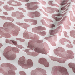 French Terry GOTS organic digital printed Leopards Lila