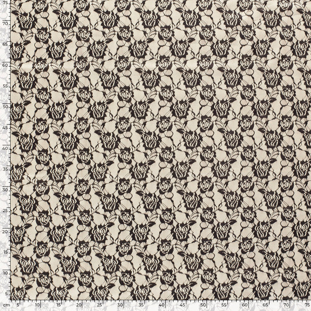 Milano tissu fleurs Blanc cassé