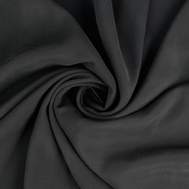 Viscose Poplin fabrik Schwarz vorgewaschen 