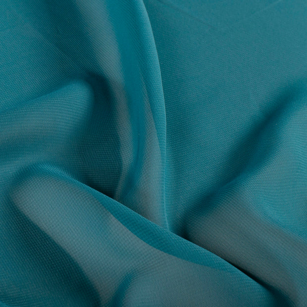 Chiffon fabric Unicolour Petrol