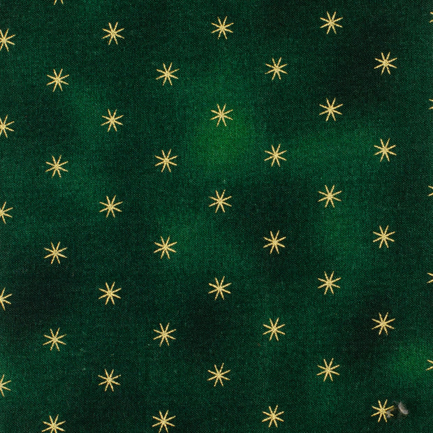 Cretonne stof Kerstmis Bos Groen