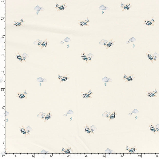 Cotton Jersey GOTS organic fabric Off White