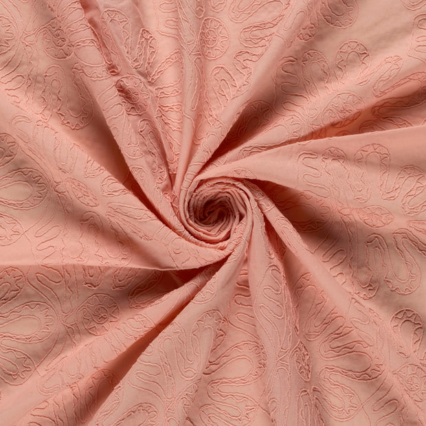 Popeline de Coton tissu Vieux rose 