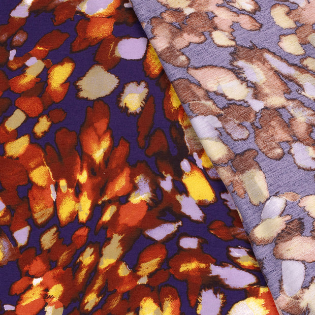 Viscose Nylon Crepe stof Abstract bedrukt 