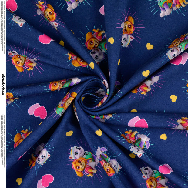 Cotton Jersey fabric Navy digital printed 