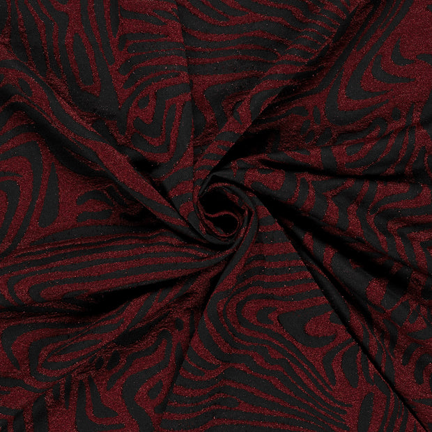 Jacquard fabric Dark Red Lurex 