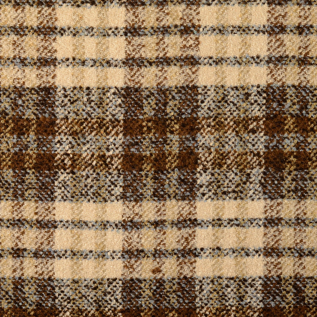 Tweed fabric Checks Brown