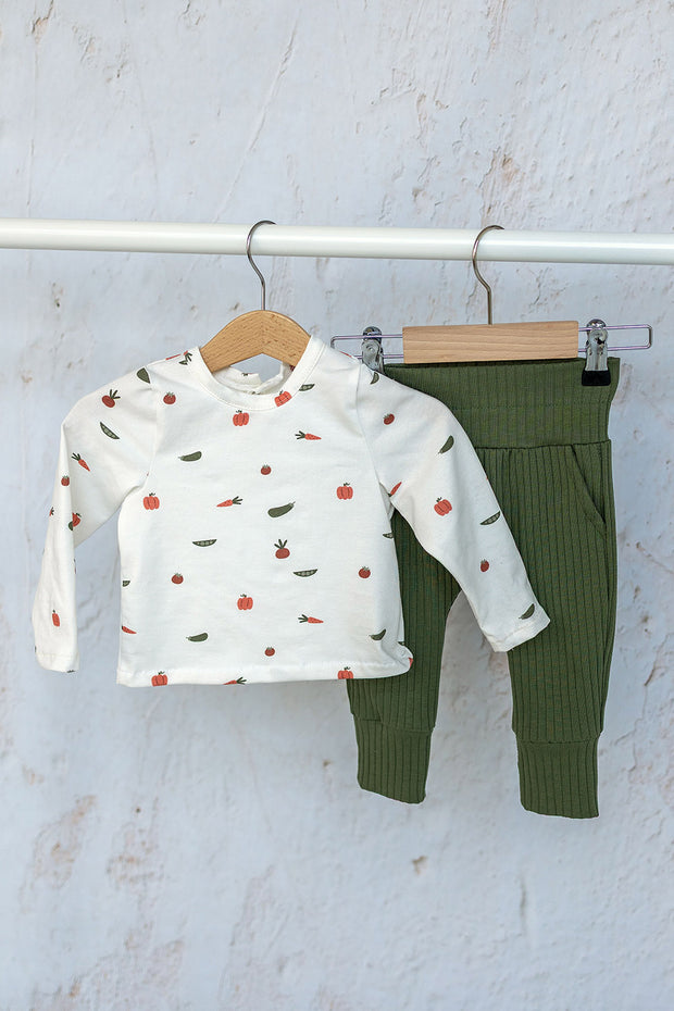 Rib Jersey fabric Unicolour Forest Green