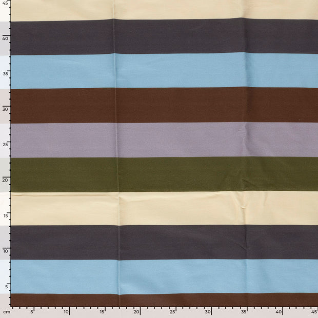 French Terry stof Strepen Babyblauw