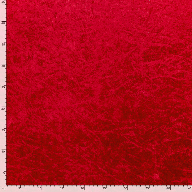 Velours fabric Unicolour Red