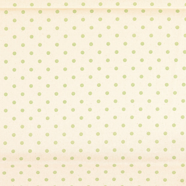 Cretonne fabric Dots Dark Mint