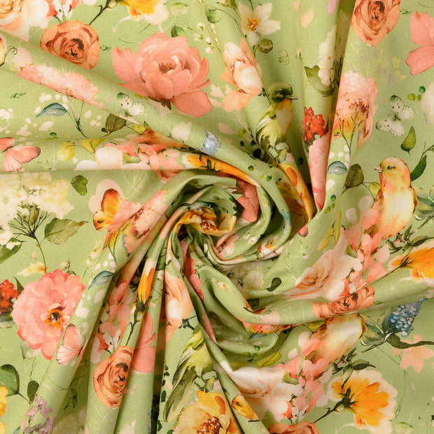 Cretonne fabric Dark Mint 