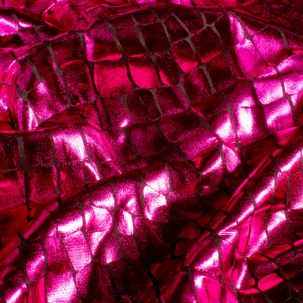 Lamé tissu Fuchsia bicolore 