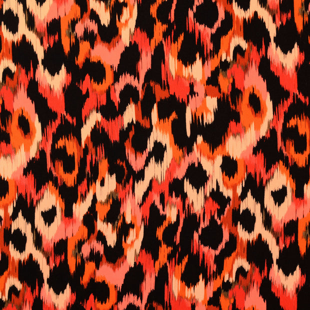 Viscose Poplin fabrik Blumen Rot