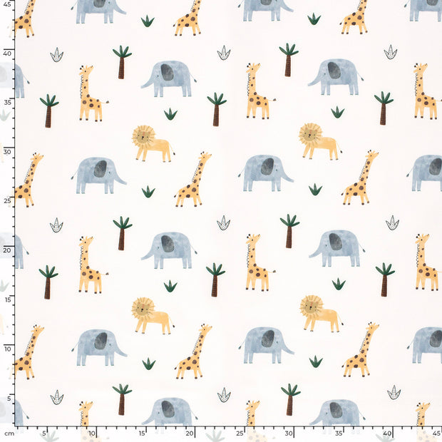 Softshell fabric Elephants digital printed 
