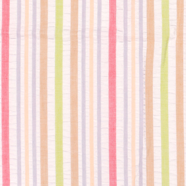 Seersucker tissu rayures Gris taupe