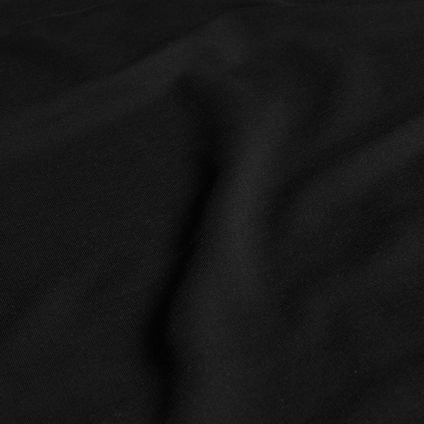 Felpa GOTS tela Unicolor Negro