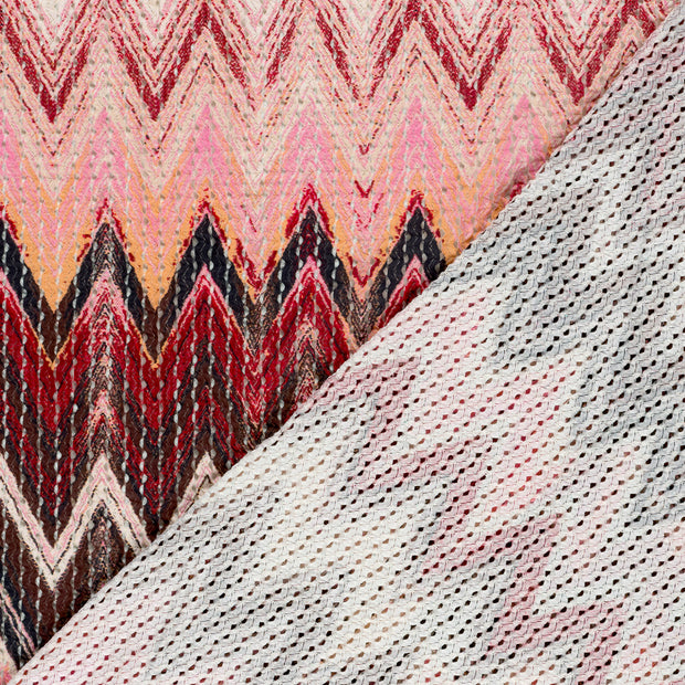 Plissé fabric Stripes digital printed 