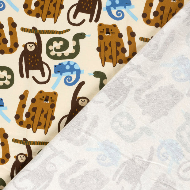 French Terry fabric Animals digital printed 