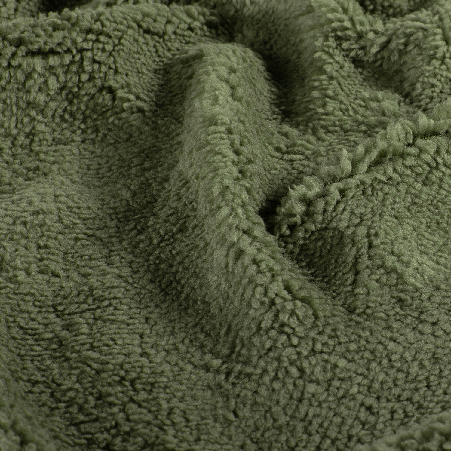 Sherpa Fleece fabric Unicolour Forest Green | Wholesale fabrics