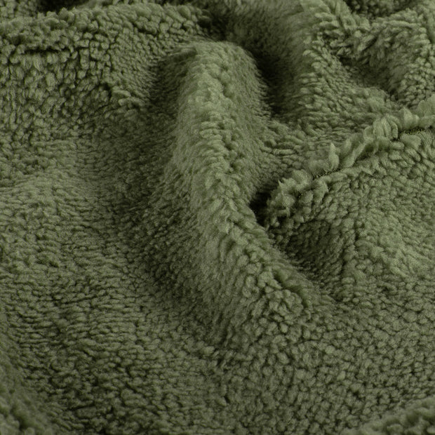 Sherpa Fleece tela Unicolor Forest Green