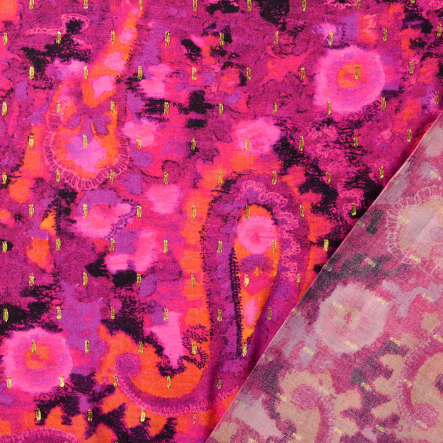  fabric Pink digital printed 