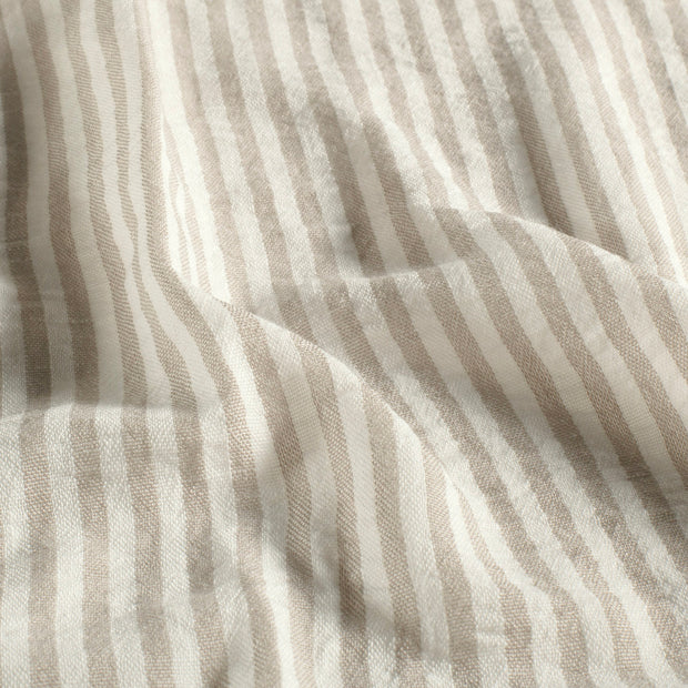 Geweben Polyester fabrik Streifen beige melange