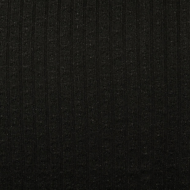Heavy Knit tissu Unicolore Noir