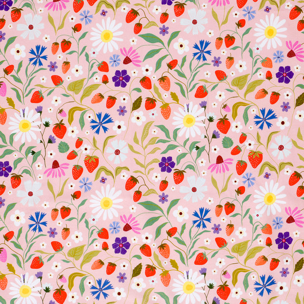 French Terry fabric Flowers printed 