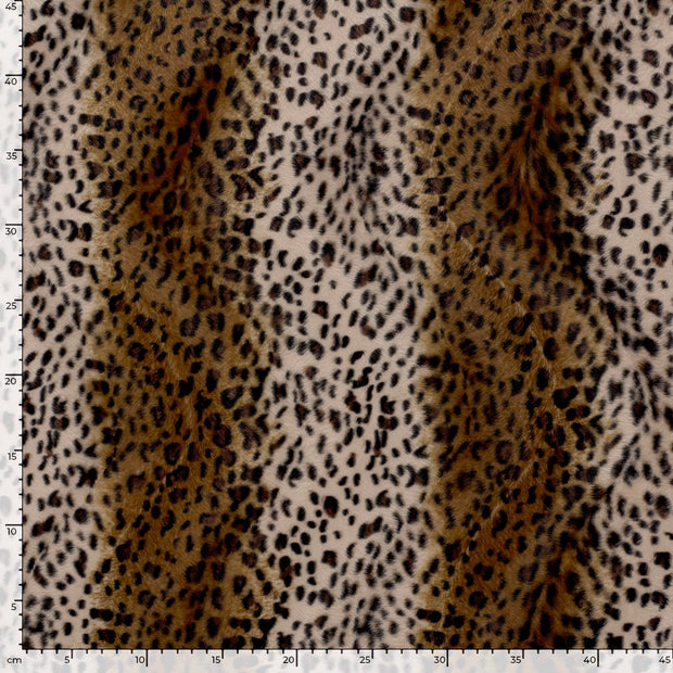 Velours fabric Cheetah Brown