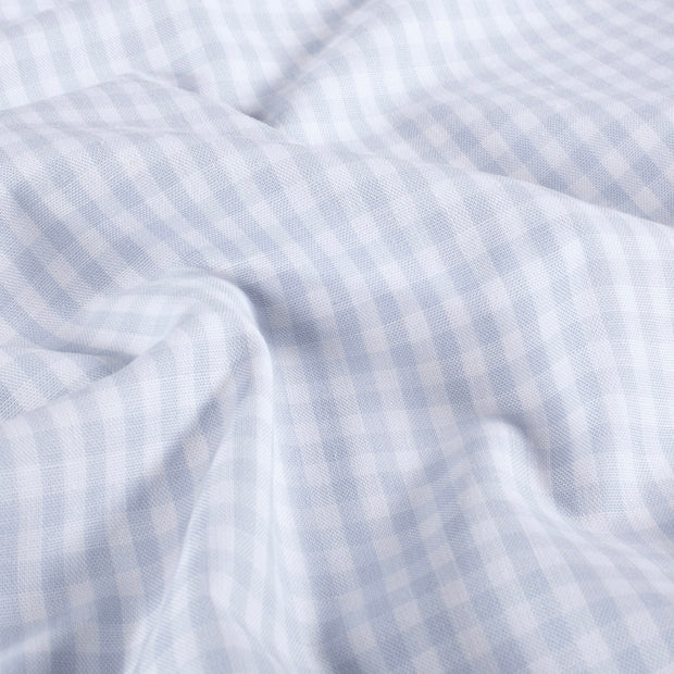 Popeline de Coton Fil Teint tissu Carreaux Bleu bébé