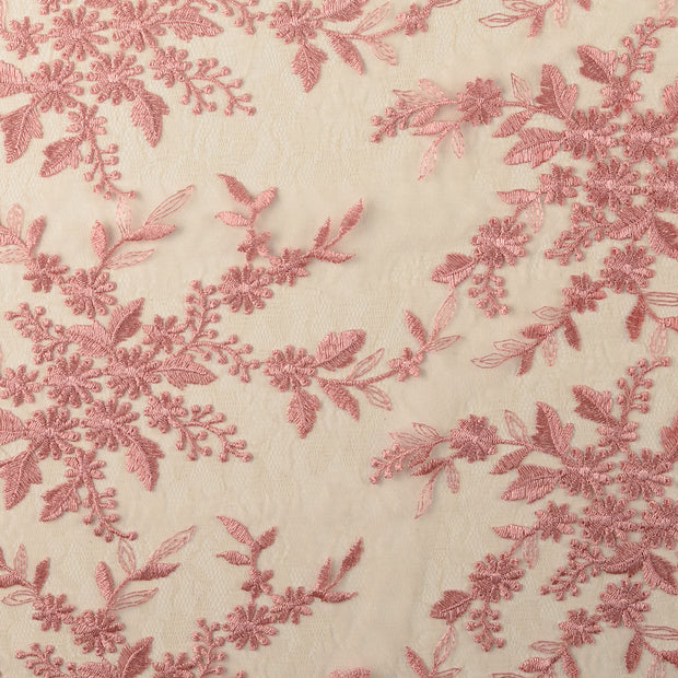 Kant stof Bloemen Oud Roze