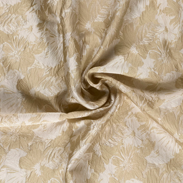 Jacquard tissu Beige fil teint 