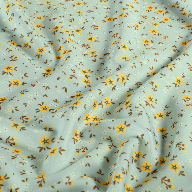 Swimwear Jersey UPF50 Recycled fabrik Blumen Mint