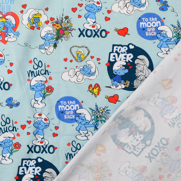 Jersey tissu Bleu ciel 