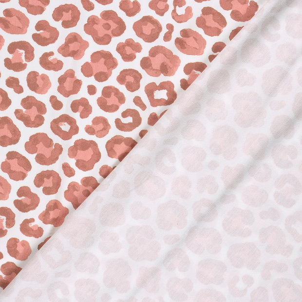 French Terry GOTS organic fabric Leopards digital printed 