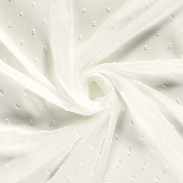 Chiffon fabric Unicolour Off White