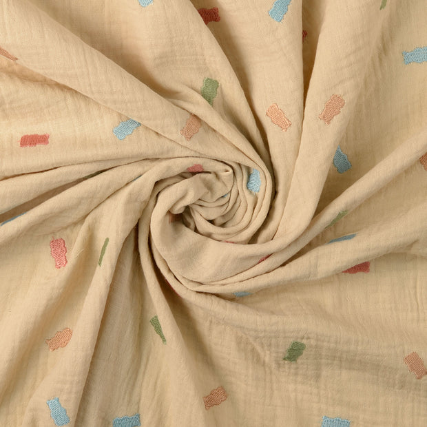 Muslin fabric Beige 