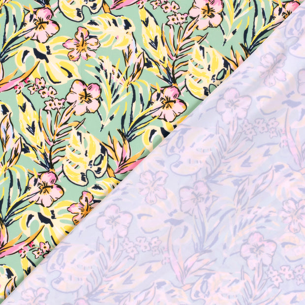 Swimwear Jersey UPF50 Recycled tissu fleurs imprimé numérique 