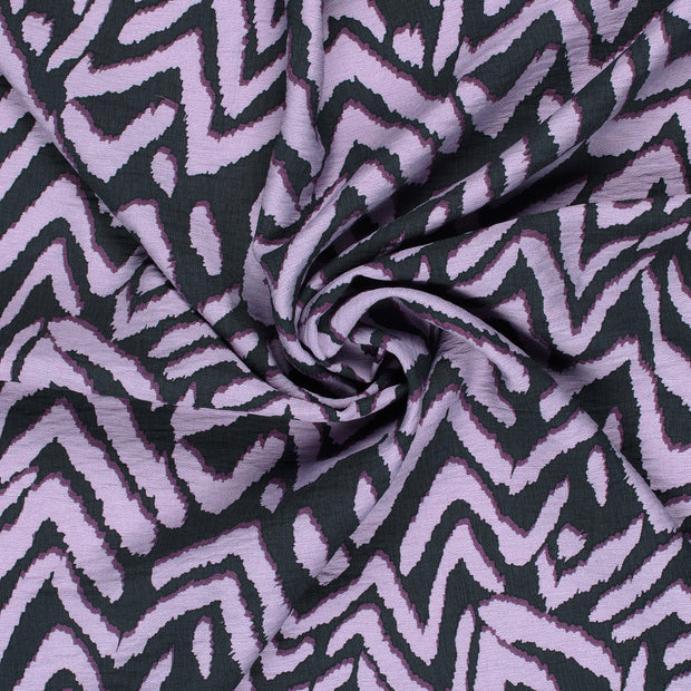 Viscose Nylon Ottoman fabric Lavender printed 
