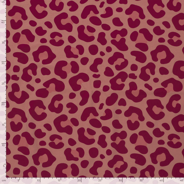 Jersey tissu Panther Vieux rose