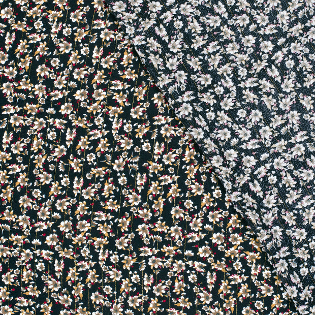 Borken Crepe fabrik Blumen lurex bedruckt 