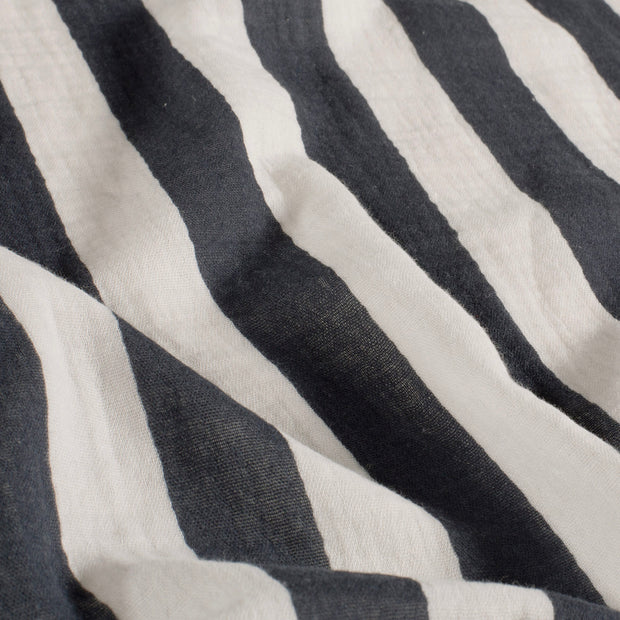 Muslin fabric Stripes Navy