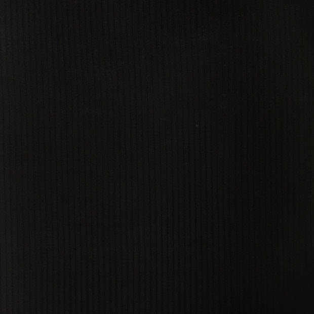 Rib Jersey fabric Black matte 
